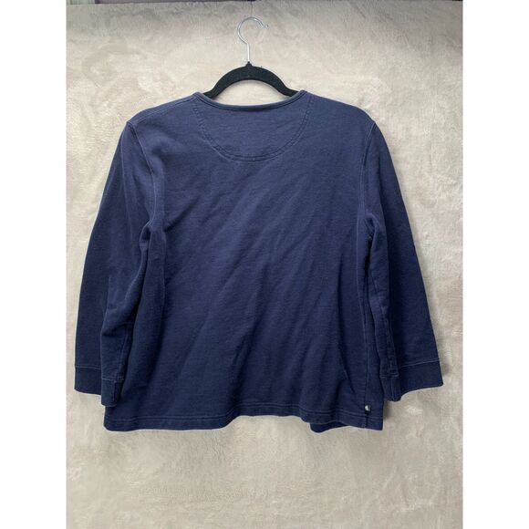 LAUREN RALPH LAUREN | MEDIUM WOMEN'S | METAL BUTTON DOWN VTG CARDIGAN in NAVY - Picture 5 of 10